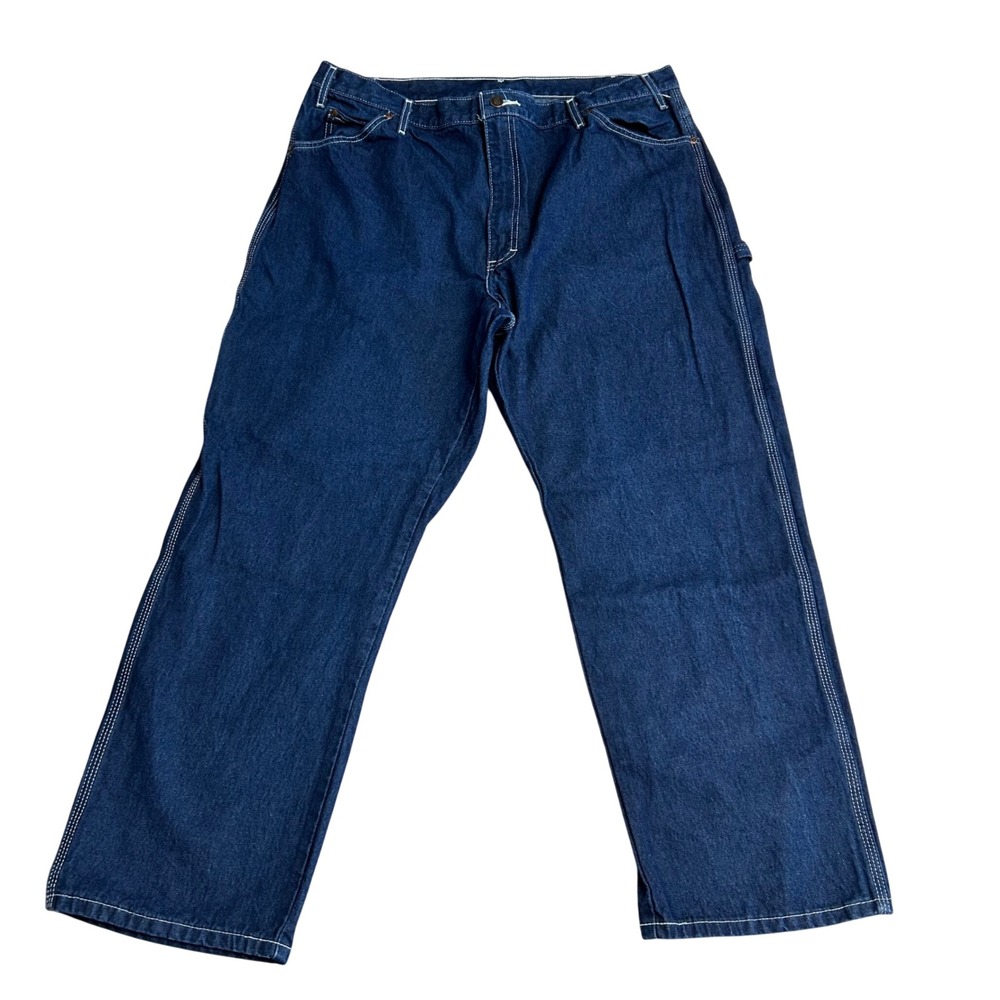 Mens Carpenter Jeans 40x28 Dark Wash Western Rodeo Utility Work Ranchwear  Chore